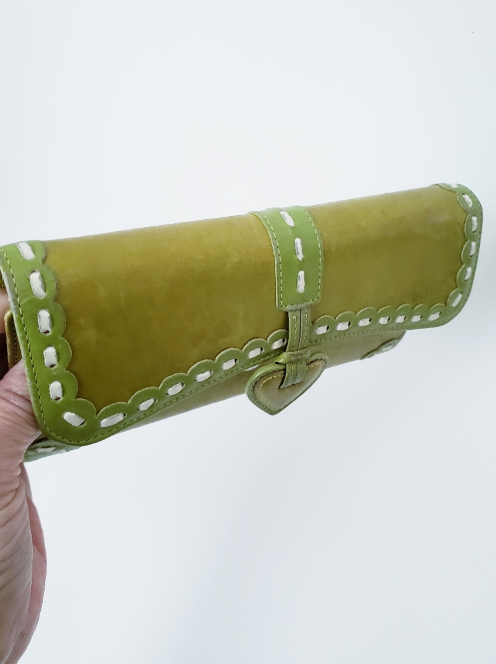 Vintage Green Leather Wallet - Picture 9 of 11